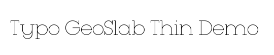 Typo GeoSlab Thin Demo