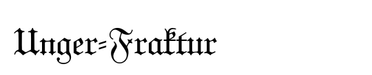 Unger Fraktur BQ