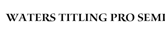 Waters Titling Pro