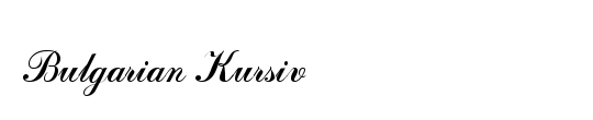 Bulgarian Kursiv