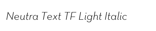 Neutra Text TF Light