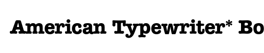 American Typewriter BQ