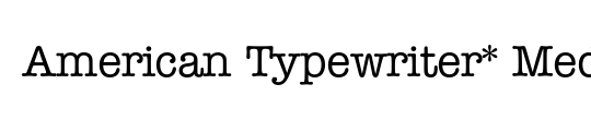 American Typewriter BQ