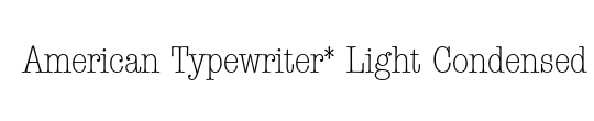 AmericanTypewriterCondensedBQ