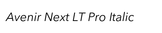 Avenir Next LT Pro