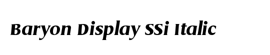 Baryon Display SSi