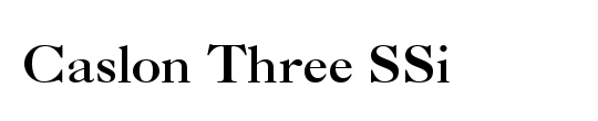 Caslon Three SSi
