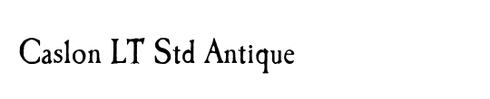 Caslon LT Std