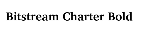 Bitstream Charter