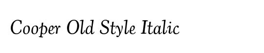 Cooper Old Style BQ