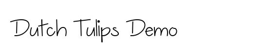 Dutch Tulips Demo