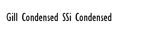 Gill Condensed SSi