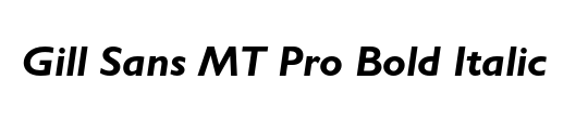Gill Sans MT Pro