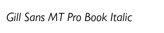 Gill Sans MT Pro