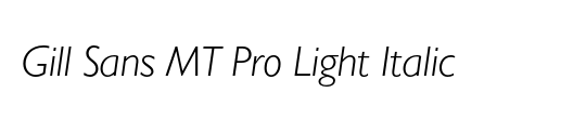 Gill Sans MT Pro