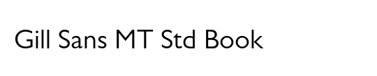 Gill Sans MT Std