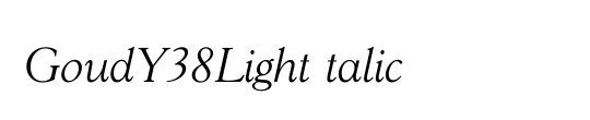 GoudY38LightItalic