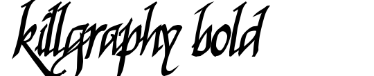 Killgraphy Bold