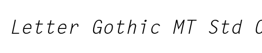 Letter Gothic MT Std