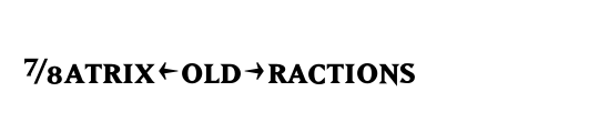 MatrixBoldFractions