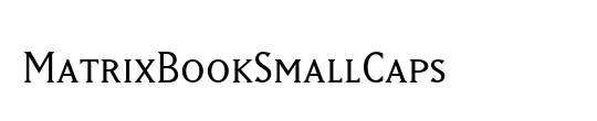 MatrixBookSmallCaps
