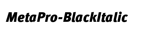 MetaPro-BlackItalic