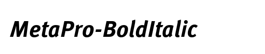 MetaPro-BoldItalic
