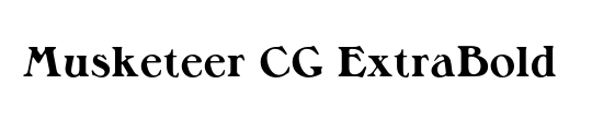 Musketeer CG ExtraBold