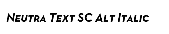 Neutra Text SC Alt