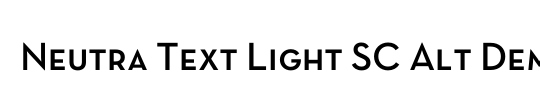 Neutra Text Light SC Alt