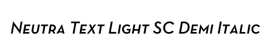 Neutra Text Light SC