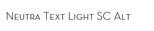Neutra Text Light SC Alt