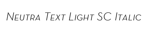 Neutra Text Light SC