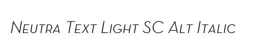 Neutra Text Light SC Alt