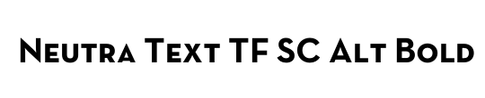 Neutra Text TF SC Alt