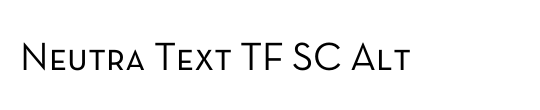 Neutra Text TF SC Alt