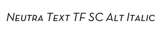 Neutra Text TF SC Alt