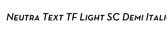 Neutra Text TF Light SC