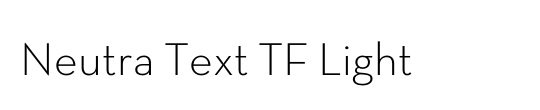 Neutra Text TF Light