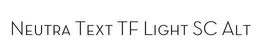 Neutra Text TF Light SC Alt