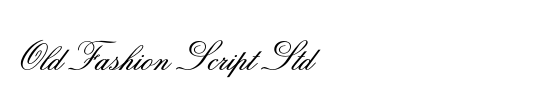 Old Fashion Script Std