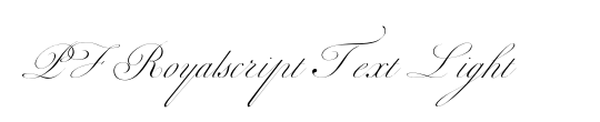 PF Royalscript Text Light