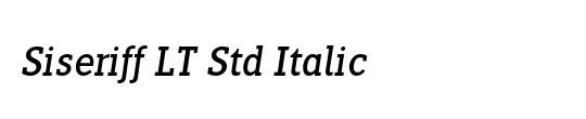 Siseriff LT Std Italic