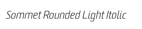 Sommet Rounded Light Italic
