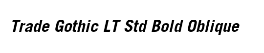 Trade Gothic LT Std