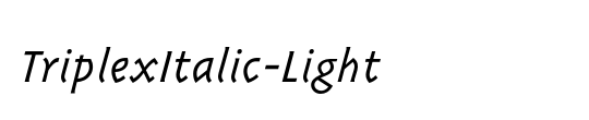 TriplexItalic