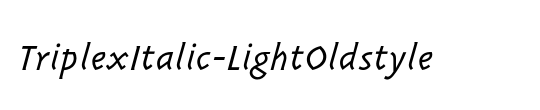 TriplexItalic