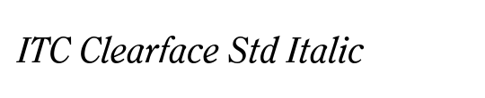 ITC Clearface Std