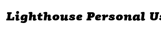 Lighthouse Personal Use
