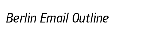 Berlin Email Outline